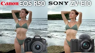 Canon Eos R50 VS Sony ZV-E10 Camera Test Comparison