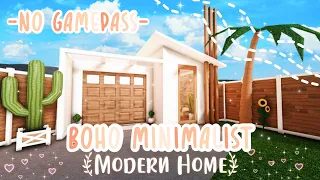 No Gamepass Boho Minimalist Modern Home Speedbuild and Tour - iTapixca Builds