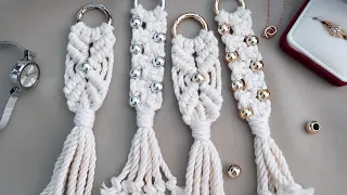 Macrame Keyring for Beginners / 초보자를 위한 마크라메 키링 만들기