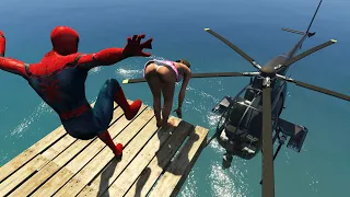 GTA 5 Epic Ragdolls | SPIDERMAN Jumps/Fails Compilation #86 (Euphoria Physics | Funny Moments)