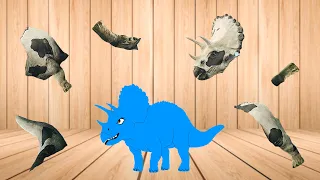 CUTE ANIMALS Cow + Triceratops Puzzle 귀여운 동물 암소 + 트리케라톱스 퍼즐