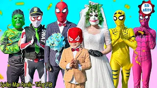 Siêu Nhân Nhện giải Cứu Cô Dâu Bị Bắt Cóc - Tổng Hợp Video Hành Động Hay Nhất  || Spider-Man Family