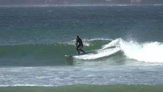 Surfing the longest wave of Morocco, Imsouane Bay.