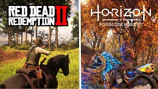 horizon forbidden west vs Red Dead Redemption 2 - Physics and movement