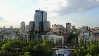 Drone Shot Kiev Ukraine Birdseye View