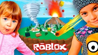 Дети ВЫЖИВАЮТ НА ОСТРОВЕ В ROBLOX - Приключения детей в мультяшном мире - Веселое видео для детей