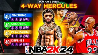 GAME BREAKING NEW “4-WAY HERCULES” BUILD WILL RUIN NBA 2K24! BEST BUILD IN 2K24!