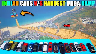 GTA 5 : INDIAN CARS VS HARDEST MEGA RAMP JUMP CHALLENGE