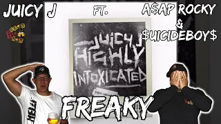 TODAY'S TRIPLE THREAT! | Juicy J - Freaky ft. A$AP Rocky & $uicideboy$ (Highly Intoxicated) Reaction