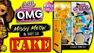 Fake lol OMG winter chill missy meow fake and baby cat fake unboxing. Fake lol omg vs real lol omg