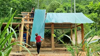 Full video 50 days; Build a wooden house in 2023, harvest green vegetables to sell at the market
