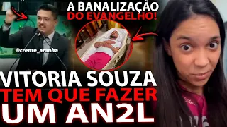 BANALIZAÇÃO DO EVANGELHO (VITORIA SOUZA PEDI PARA SOLTAR O AN@L E SE DEPILAR ) CHOCANTE! MEU DEUS!