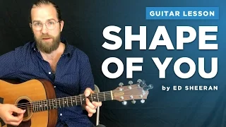 Guitar lesson for "Shape of You" by Ed Sheeran (with & without capo) (fingerstyle w/ chords)
