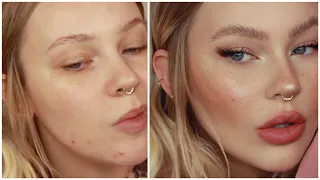 easy every day makeup tutorial / covering mask acne