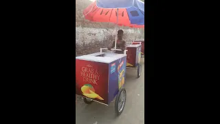 Delivery trike with insulated box for juice selling