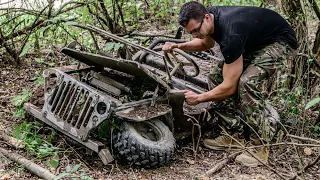 Restoration Mini Jeep Willys with Engine 150cc - Restore Abandoned Old Mini Car - Part 1