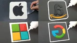 Most Valuable Companies Logo Pancake Art - Amazon, Microsoft, Apple, Google