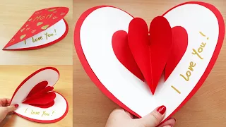 DIY 3D PopUp ❤️ Greeting Card Valentine's Day / Mother's Day Gift Idea Paper Craft Video Tutorial
