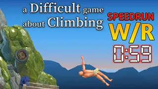 A Difficult Game About Climbing Speedrun in 59 Second | Speedrun 0:59 | My Last Video on Youtube