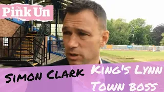 King's Lynn Town's new boss Simon Clark at his official unveiling