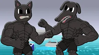 MUSCLE CARTOON DOG VS MUSCLE CARTOON CAT! Cartoon Animation