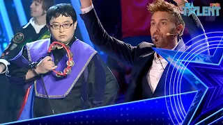 GONZO TAMBOURINE sings with a TUNA and angry of RISTO | Semifinal 1 | Spain's Got Talent 7 (2021)