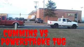 Cummins 5.9 Vs Powerstroke 7.3 Tug Of War Video