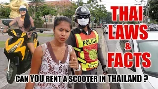 Scooters & Motorbikes in Thailand - The LAWS & FACTS - Are YOU Legal to Rent?