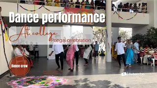 Pongal celebration dance performance at college | watch bloopers 😂 | #dhiyahere #vindhiyamohan