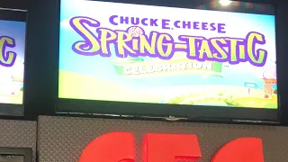 Chuck E. Cheese spring tastic Helen and chuck e