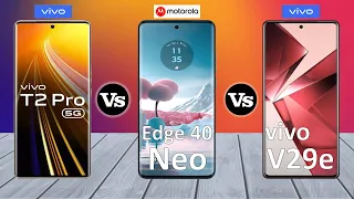 Vivo T2 Pro Vs Motorola Edge 40 Neo Vs Vivo V29e - Full Comparison