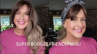 $20 wig from Sapphire Wigs | SUPER Budget friendly long wig with bangs!