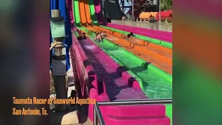 On the Taumata Racer at Seaworld Aquatica in San Antonio, Tx.