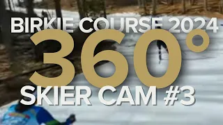 360° SkierCAM3 - 50th American Birkie Course 2024 -Wave 1 Start, FULL RACE