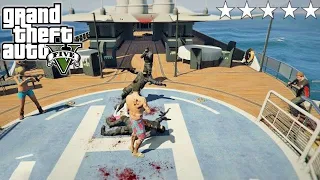 GTA 5 - Michael's Family VS Five Star COP BATTLE ON MICHAEL'S YACHT! (Amanda, Jimmy And Tracey)