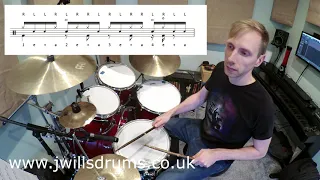 "Pop it in the ToP" (Rockschool) - Drum lesson: Section C - Paradiddle groove