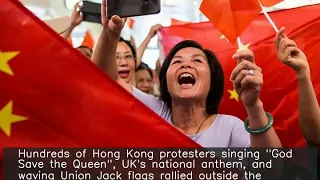 HK protesters sing UK national anthem in plea to Britain