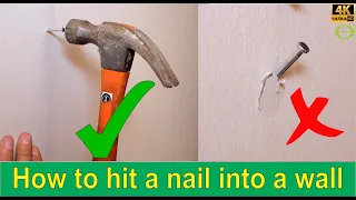 How to hammer a nail into a wall without cracking the plaster - step by step