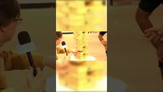 Reporter DESTROYS worlds BIGGEST Jenga Tower!!