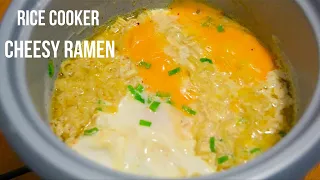 RICE COOKER CREAMY CHEESY RAMEN RECIPE (STUDENT MEALS)