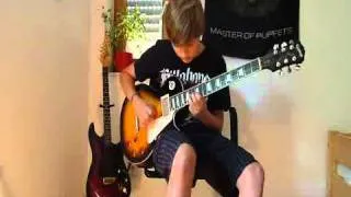 13 years old boy playing "Enter Sandman" (with solo)