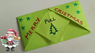 Pull Tab Origami Envelope card / DIY Christmas Cards/Christmas card/christmas 2020