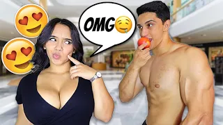 Leading My GIRLFRIEND On IN PUBLIC To See How She Reacts...*Gets Weird*