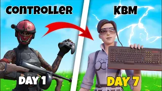 My 1 WEEK Keyboard and Mouse Progression on FORTNITE (controller to KbM)