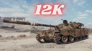 World of Tanks T95/FV4201 Chieftain 12K Damage 9 Kills &  T95/FV4201 Chieftain 11K Damage