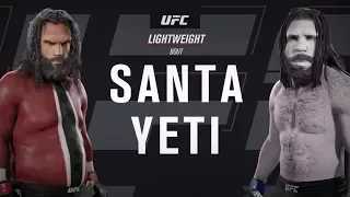 Bad Santa vs. Yeti (EA Sports UFC 2) - CPU vs. CPU - Crazy UFC 👊🤪