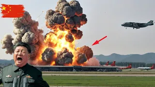 13 MINUTES AGO! CHINESE Military Airport Hit by US Military's Deadly Drone Air Strike