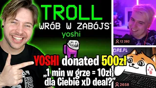 TROLLUJE STREAMERÓW NOWĄ KLASĄ POSTACI w Among Us! (i donejtami)