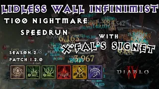 Lidless Wall Infinimist Necromancer T100 Nightmare Dungeon Speedrun ft. X'Fal's Corroded Signet