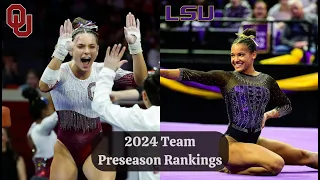 2024 NCAA Gymnastics Team Preseason Rankings